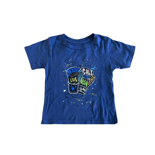 Californian Vintage Light Navy Boxing Gloves Short Sleeve Tee