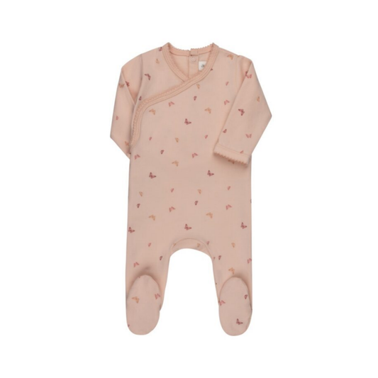 Aurora Pink Jersey Cotton Butterfly/Dragonfly Collection Footie