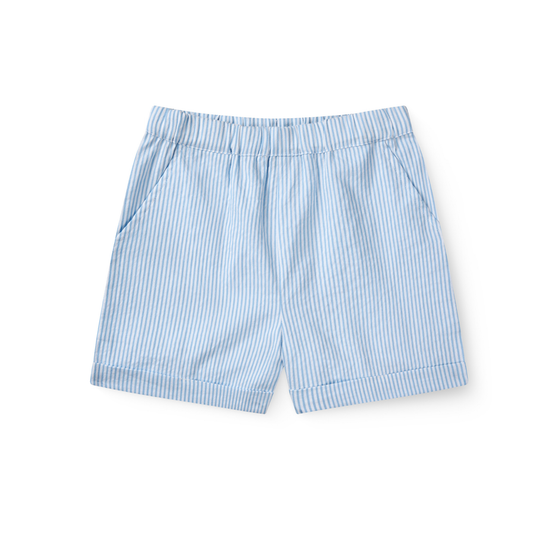 Copenhagen Colors Sky Blue Seersucker Shorts Sporty