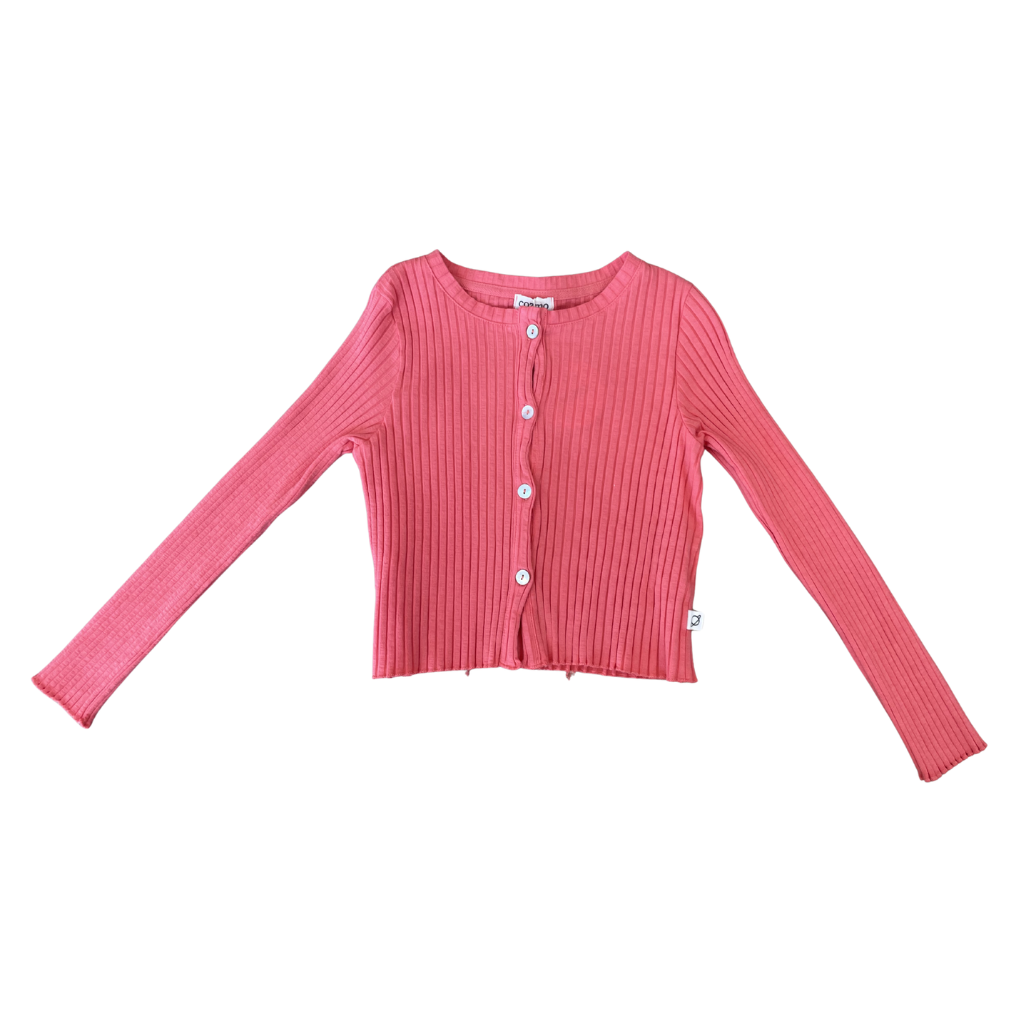Cozmo Tomato Celia Rib Long Sleeve Cardigan