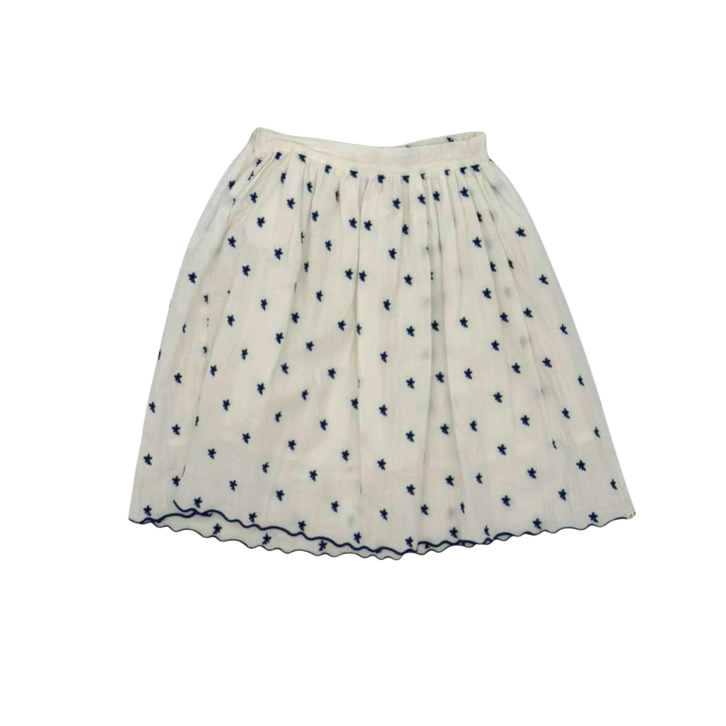The Little Poets Ecru/Royal Blue Deolinda Skirt