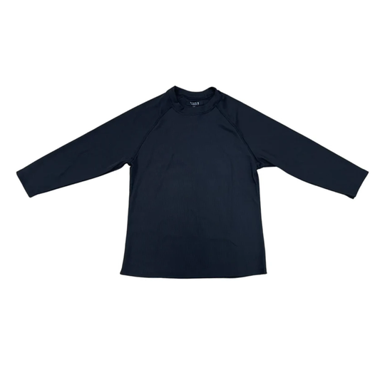 By The Wai Black Ribbed 3/4 Swimwear Shirt