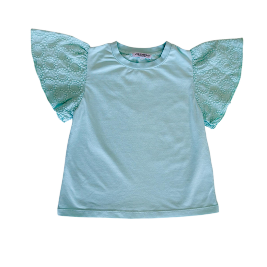 L'Orsobruno Water Green Barbados Texture Sleeve T-Shirt