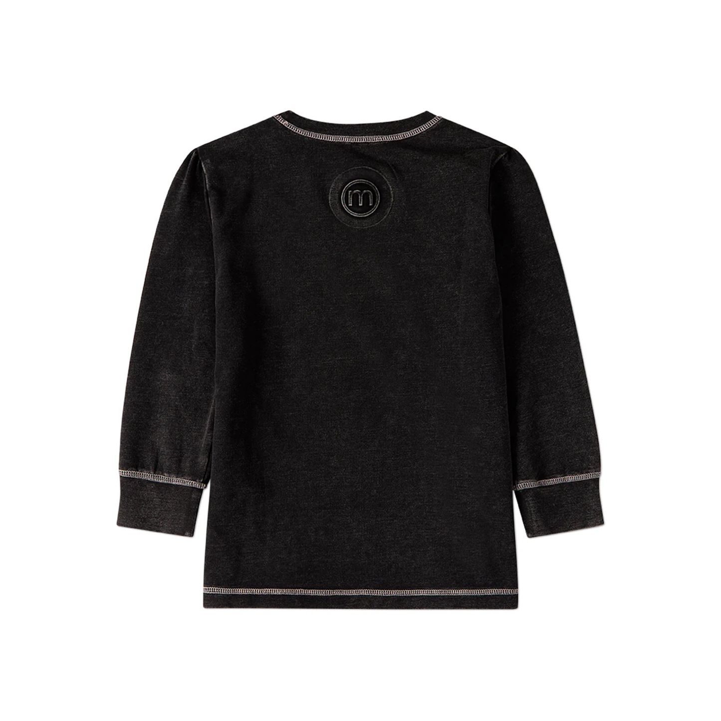 Memoi Black-Pink Heathered Long Sleeve T-Shirt