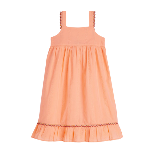 Scotch & Soda Papaya Punch Embroidered Stripe Cotton Strap Dress