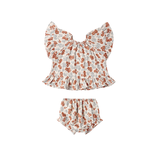 Rylee+Cru Natural Americana Floral Bloomer Set
