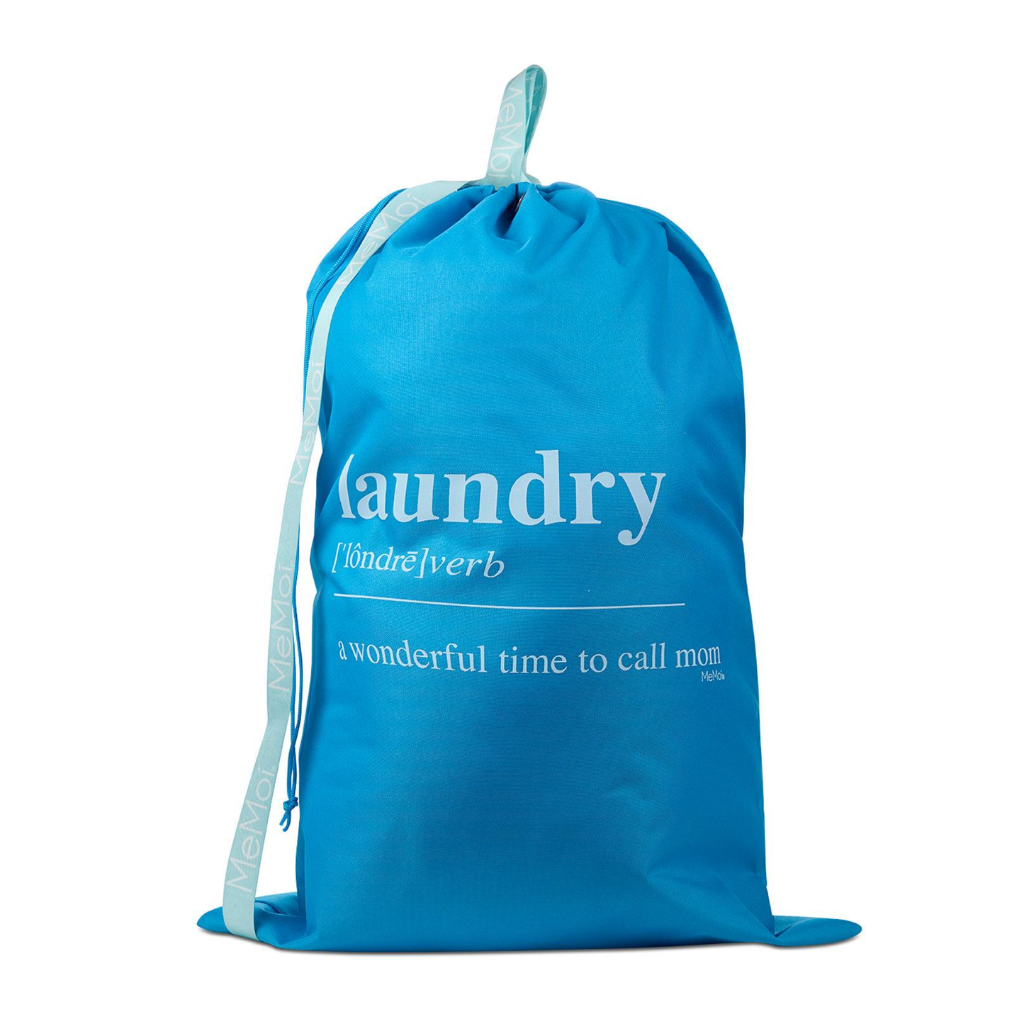 Memoi Blue Time To Call Mom Laundry Bag