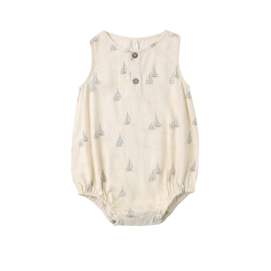 Rylee+Cru Natural Sail Beau Romper