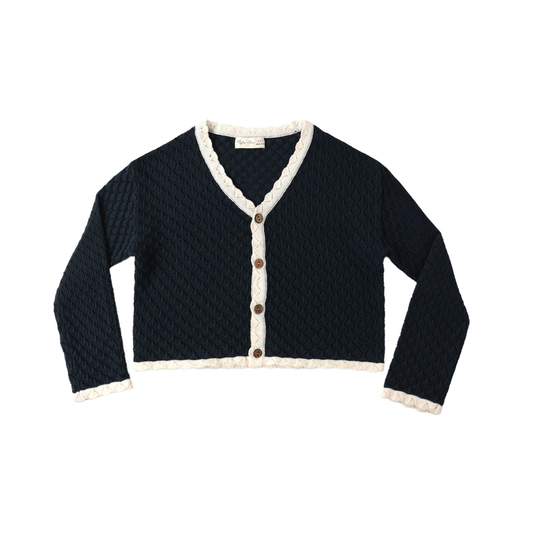 Rylee+Cru Navy Ella Long Sleeve Cardigan