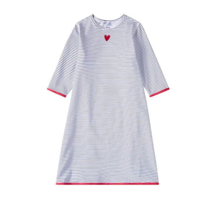 Memoi Heart Stripe Swim Dress