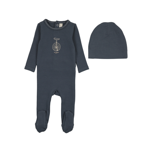 Lilette Off Navy Bicycle Footie Set
