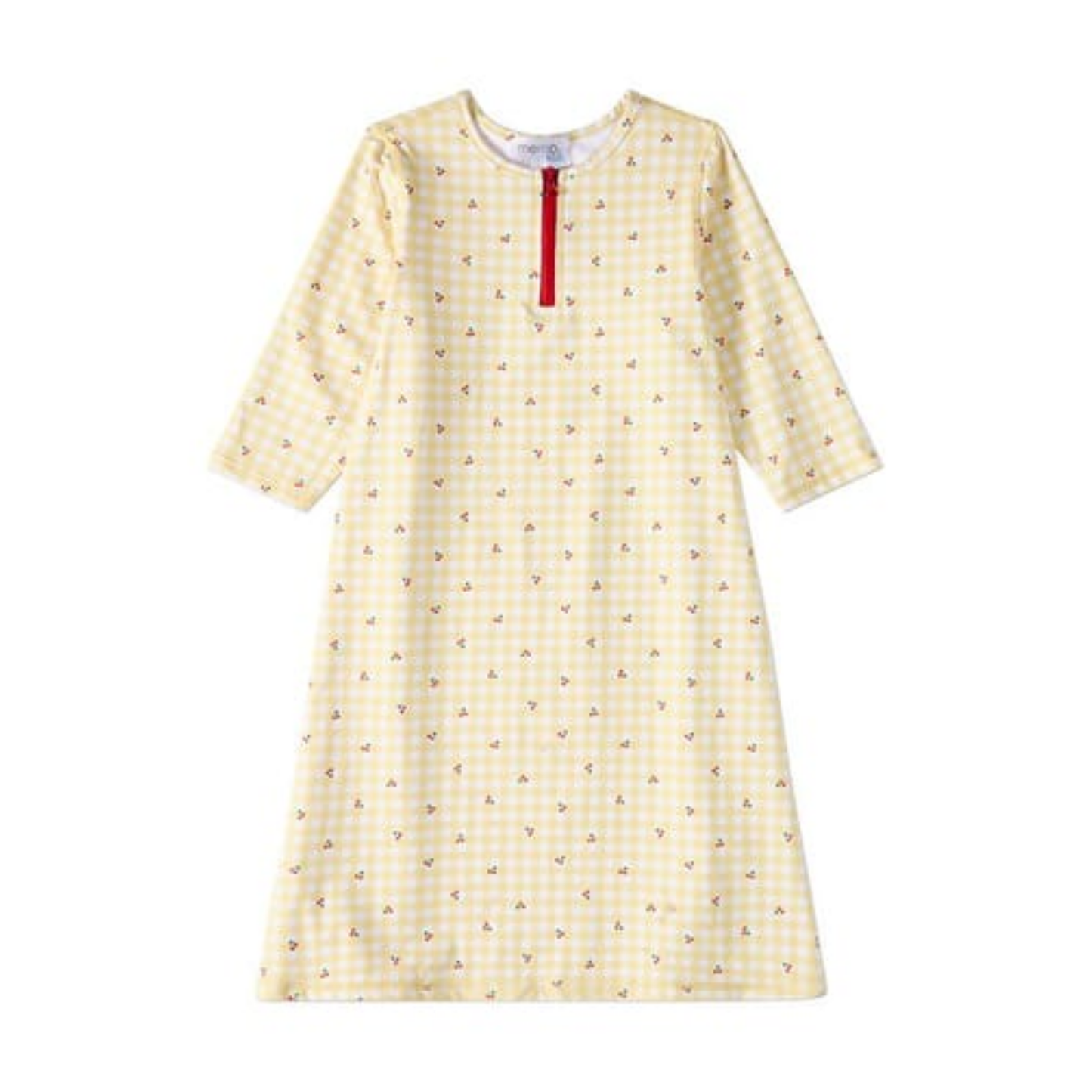 Memoi Cherry Gingham Swim Dress