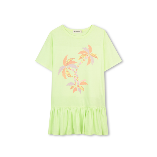 Billieblush Green Lemon Ruffle Hem Dress