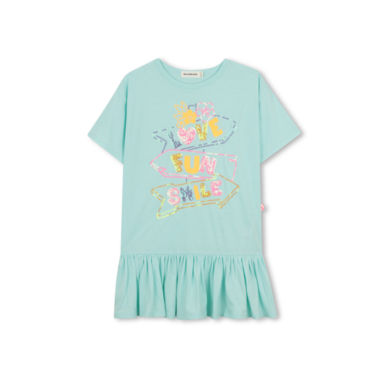 Billieblush Turquoise Ruffle Hem Dress