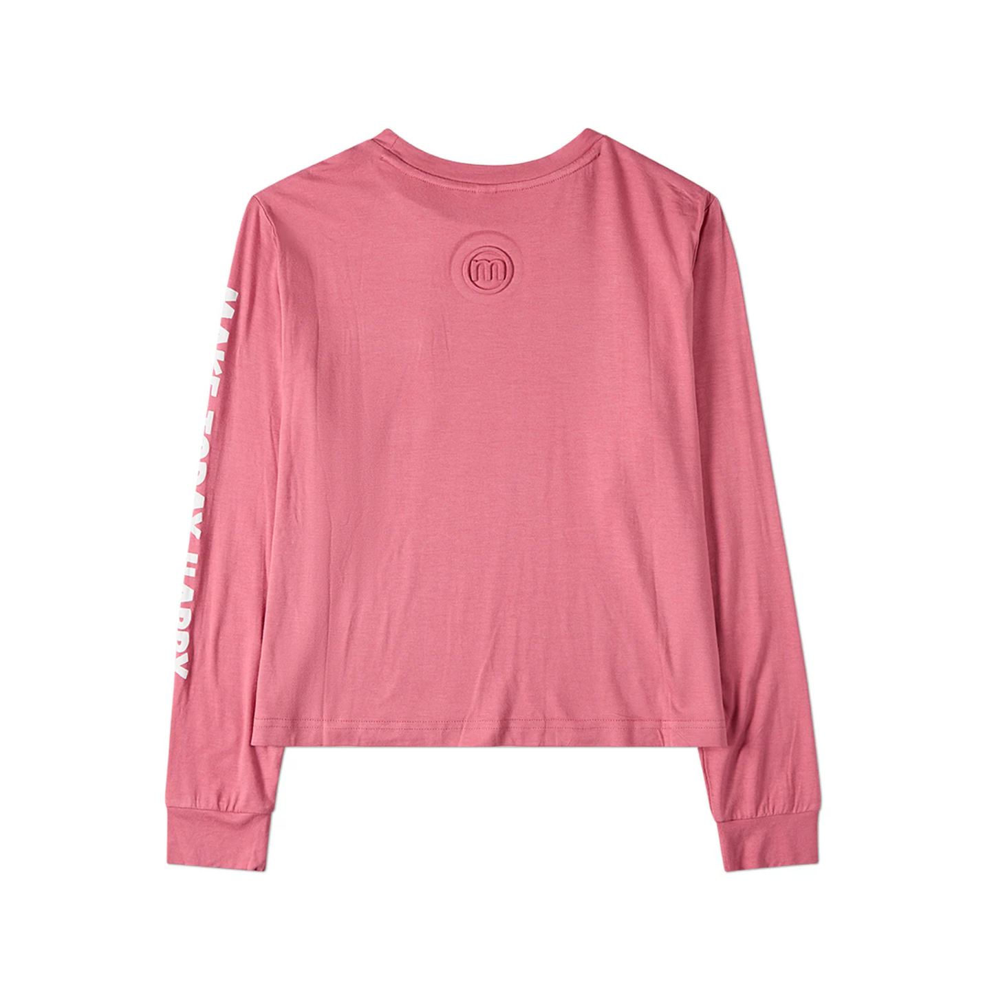 Memoi Burnt Ochre Make Today Happy Smiley Long Sleeve T-Shirt