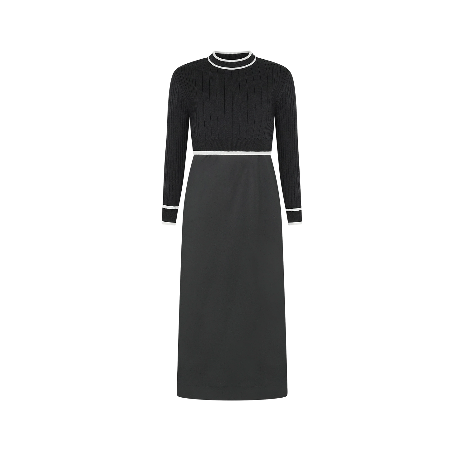 Pash Mini Black Grace Ribbed Knit Overlay Set