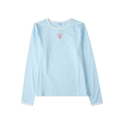 Memoi Light Blue Le Soleil Long Sleeve T-Shirt