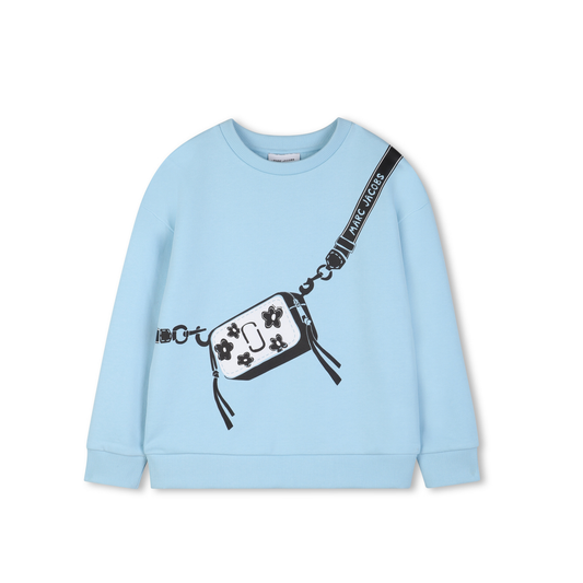 The Marc Jacobs Pale Blue Snapshot Bag Print Long Sleeve Sweatshirt