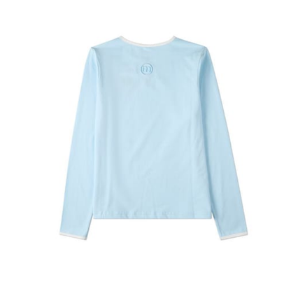 Memoi Light Blue Le Soleil Long Sleeve T-Shirt