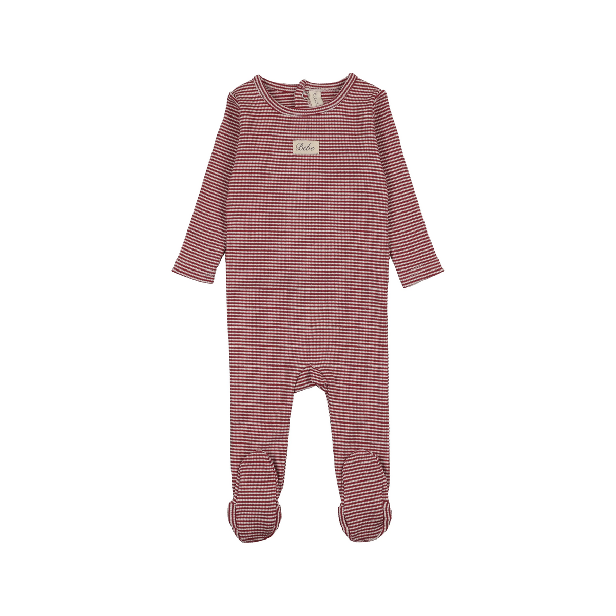 Lilette Red Striped Bebe Footie