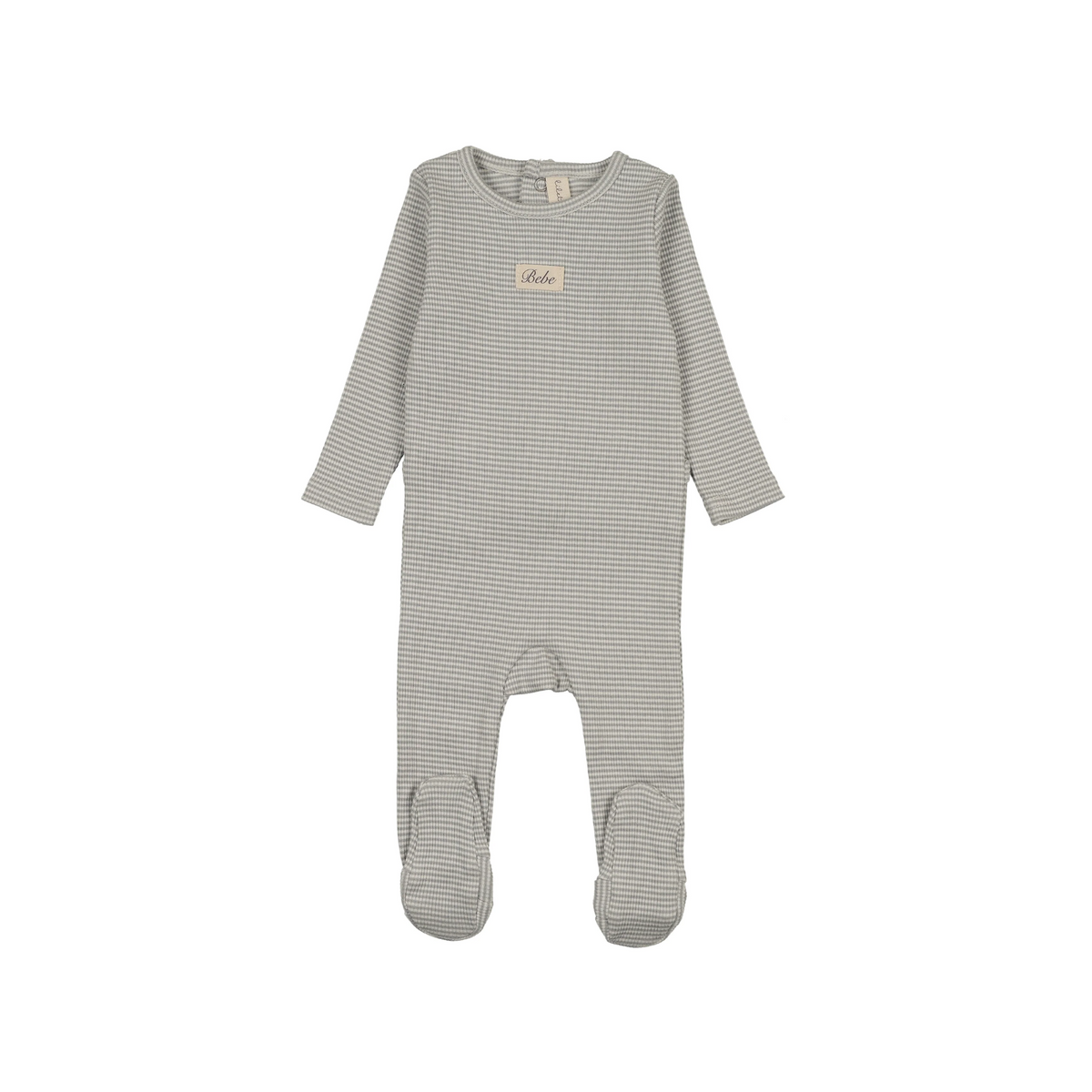 Lilette Light Blue Striped Bebe Footie