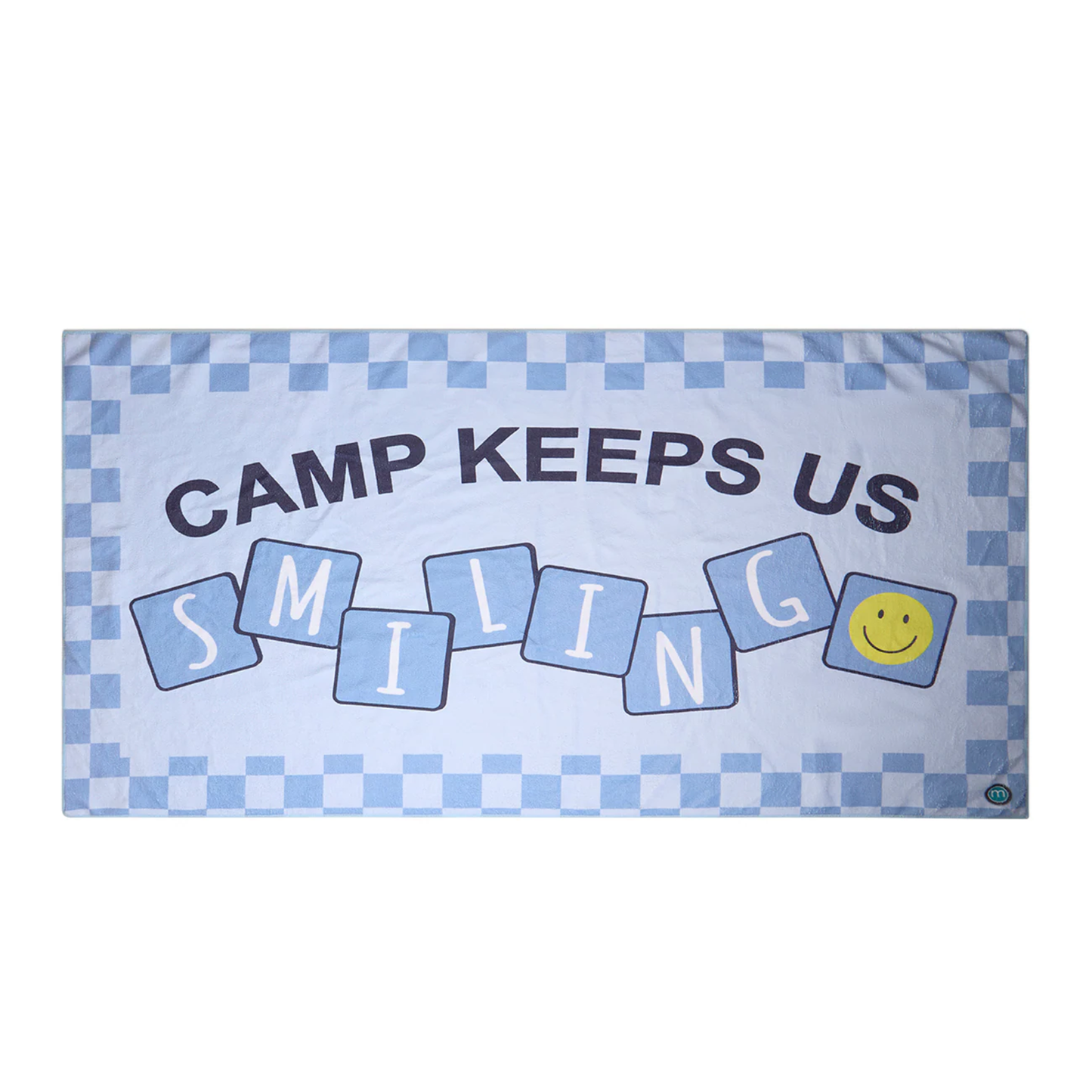 Memoi Blue Camp Smile Beach Towel