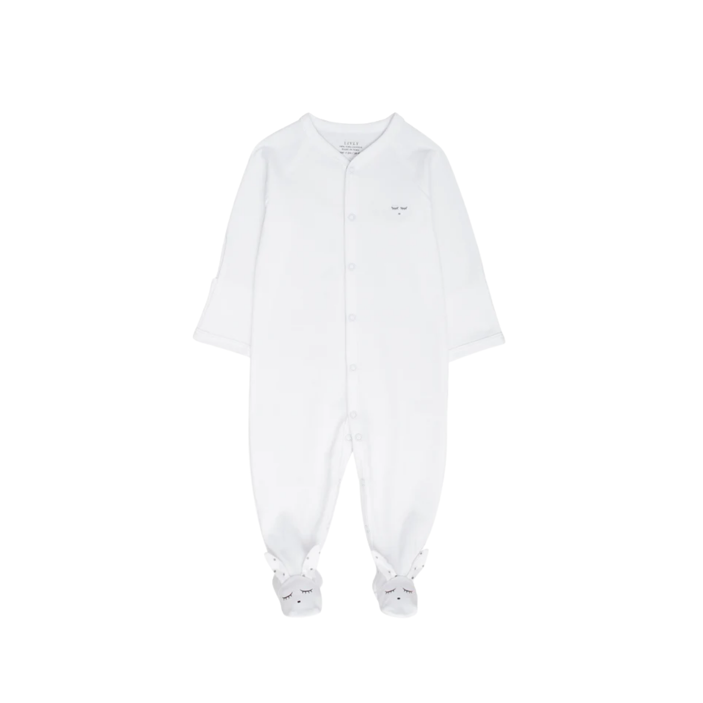 Livly White Bunny Simplicity Footie