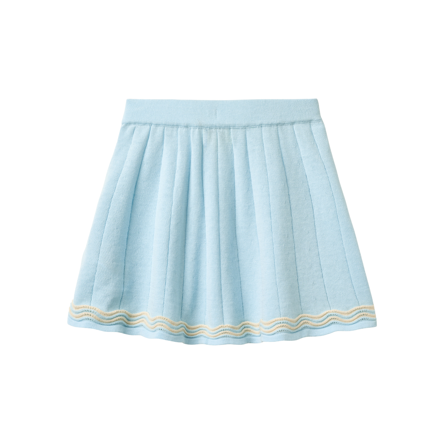 Copenhagen Colors Ice Blue/Cream Knitted Tennis Short Skirt