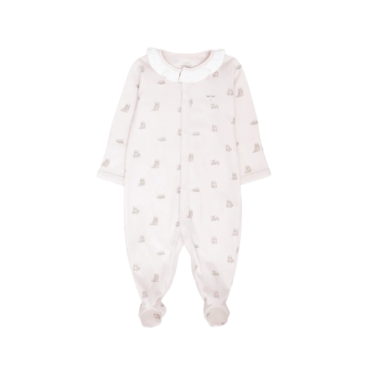 Livly Pink Snuggle Bunny Marley Ruffled Footie