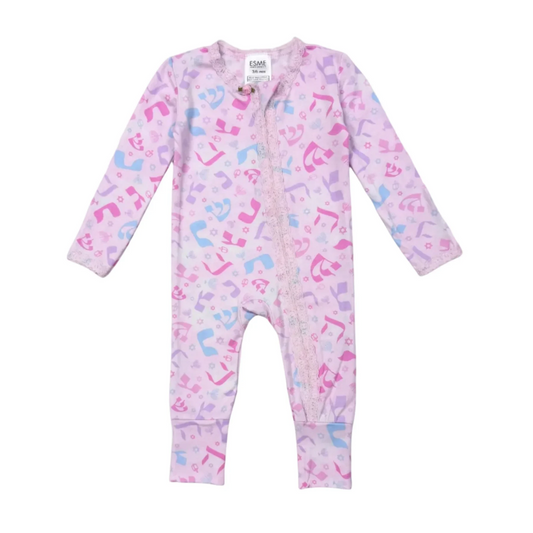 Esme Pink Miracle Lace Flip Footie