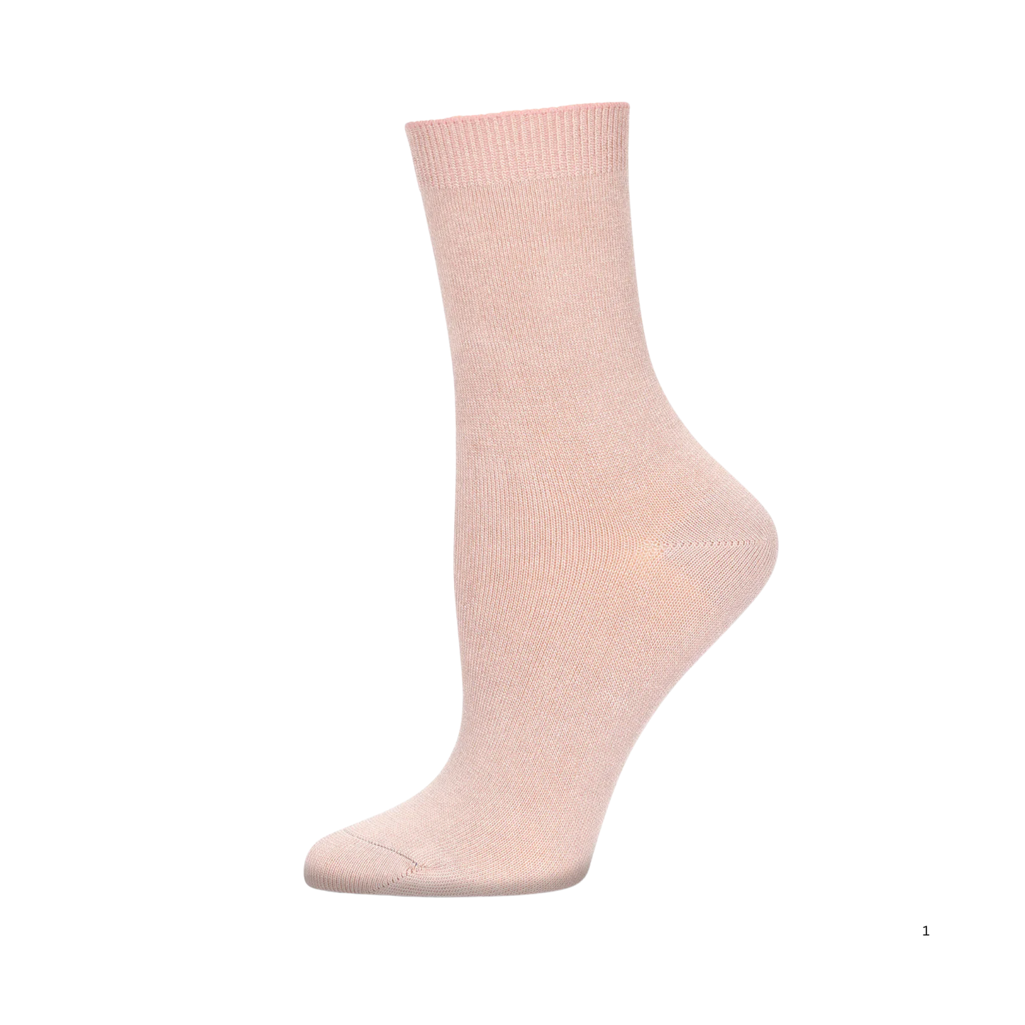 Memoi Toddlers and Kids Basic Soft Rayon from Bamboo Crew Socks Blush - Mk-6166