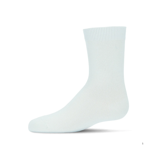 Memoi Toddlers and Kids Basic Soft Rayon from Bamboo Crew Socks Ice Blue
