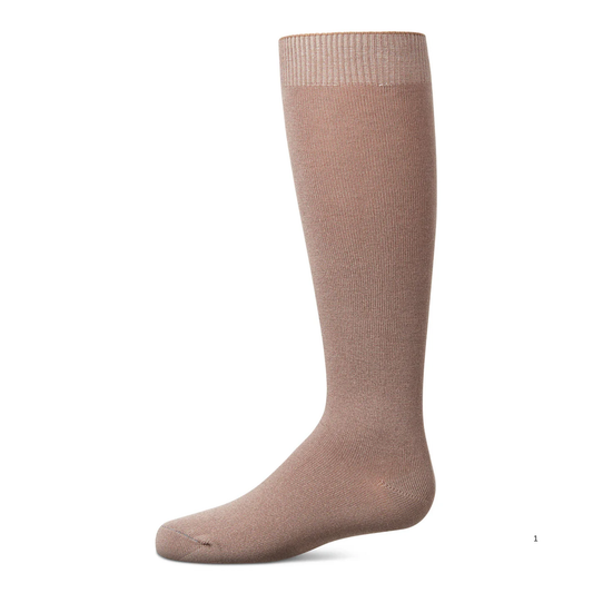 Memoi Kids Basic Soft Rayon from Bamboo Knee High Socks Taupe Gray - Mk-6266