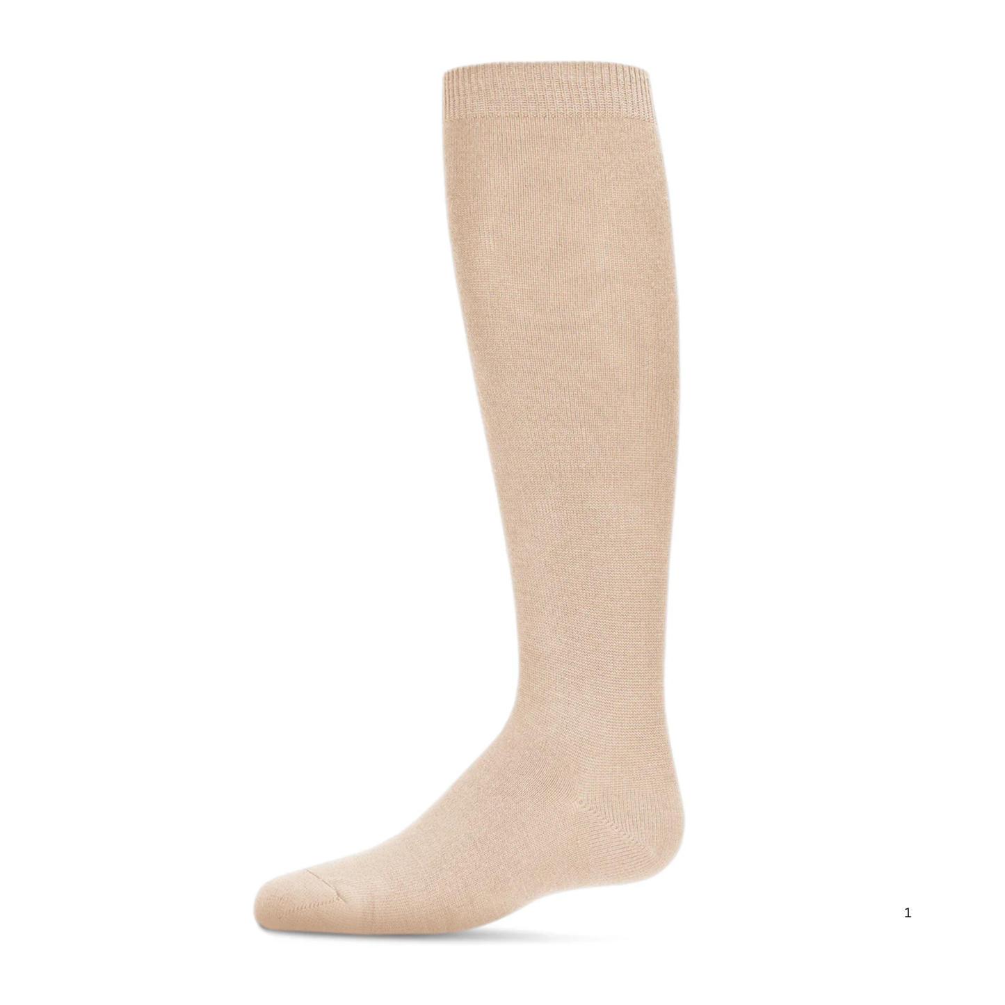 Memoi Kids Basic Soft Rayon from Bamboo Knee High Socks Oatmeal - Mk-6266
