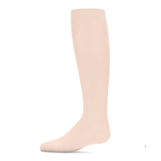 Memoi Kids Basic Soft Rayon from Bamboo Knee High Socks Blush - Mk-6266