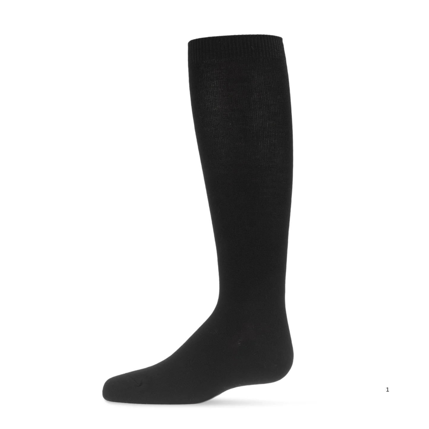 Memoi Kids Basic Soft Rayon from Bamboo Knee High Socks Black - Mk-6266
