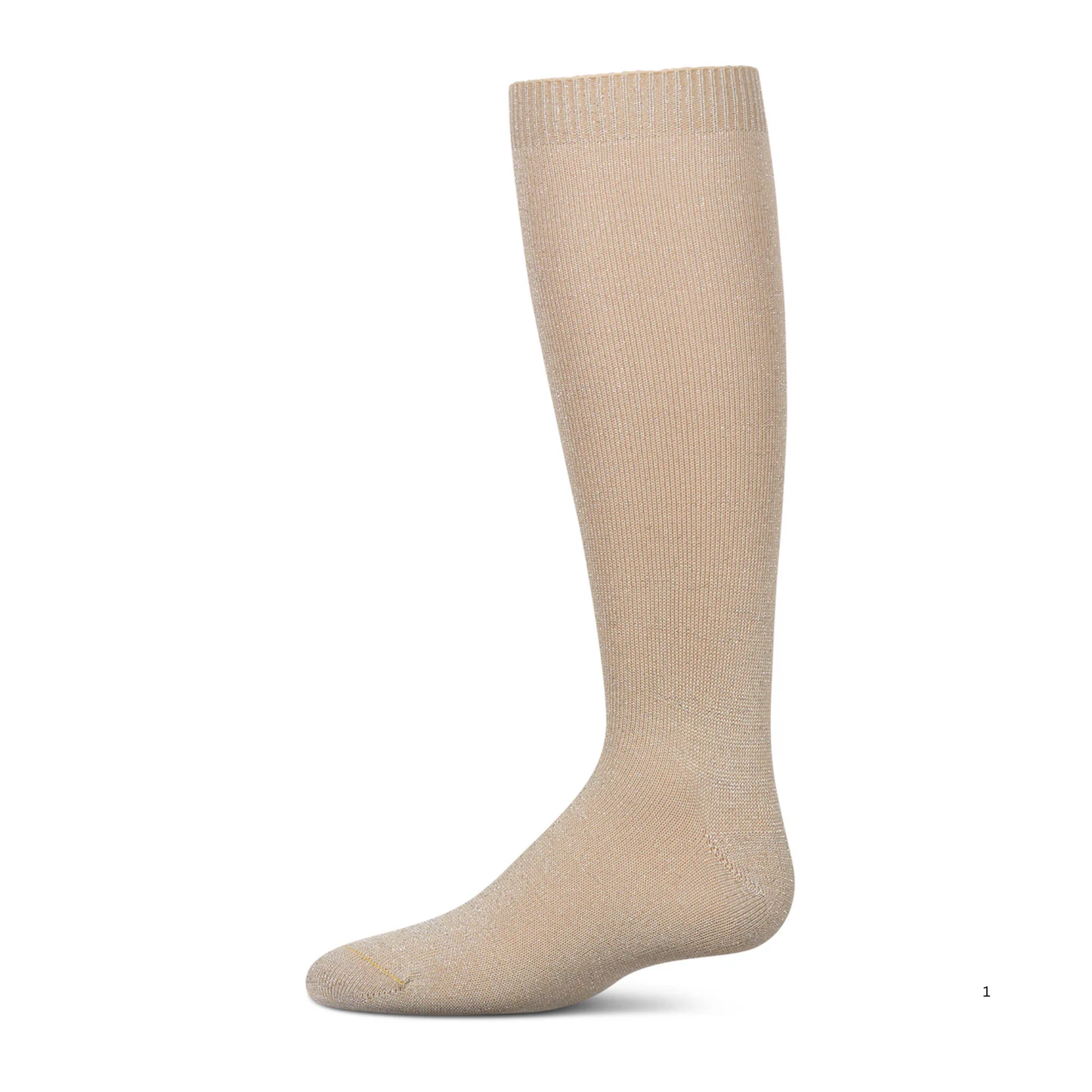 Memoi Kids Basic Soft Rayon from Bamboo Knee High Socks Almond Lurex - Mk-6266