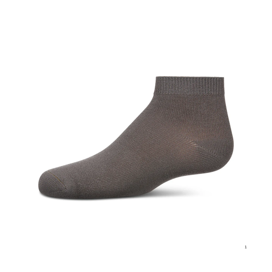 Memoi Kids Basic Soft Rayon from Bamboo Anklet Socks Steel Gray - Mk-6066