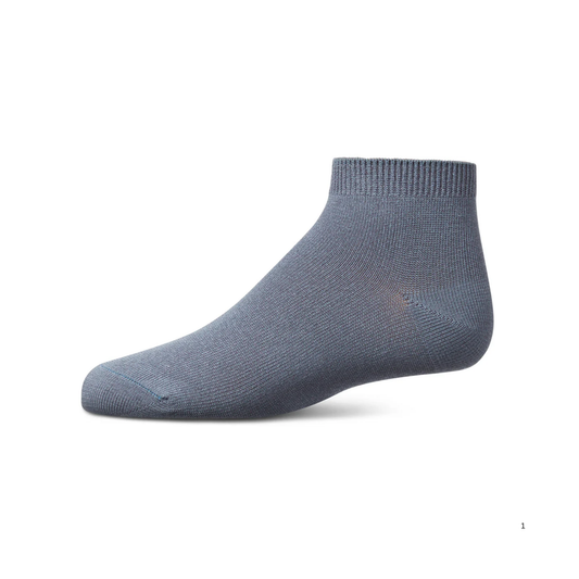 Memoi Kids Basic Soft Rayon from Bamboo Anklet Socks Smoky Blue - Mk-6066