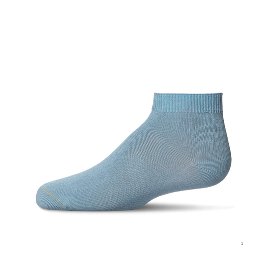 Memoi Kids Basic Soft Rayon from Bamboo Anklet Socks River Blue - Mk-6066