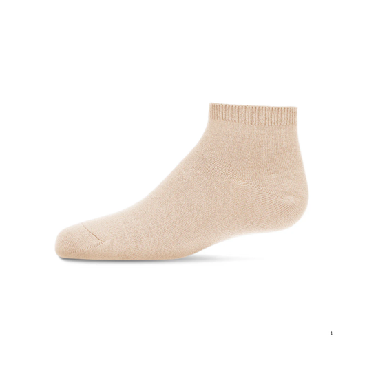 Memoi Kids Basic Soft Rayon from Bamboo Anklet Socks Oatmeal - Mk-6066