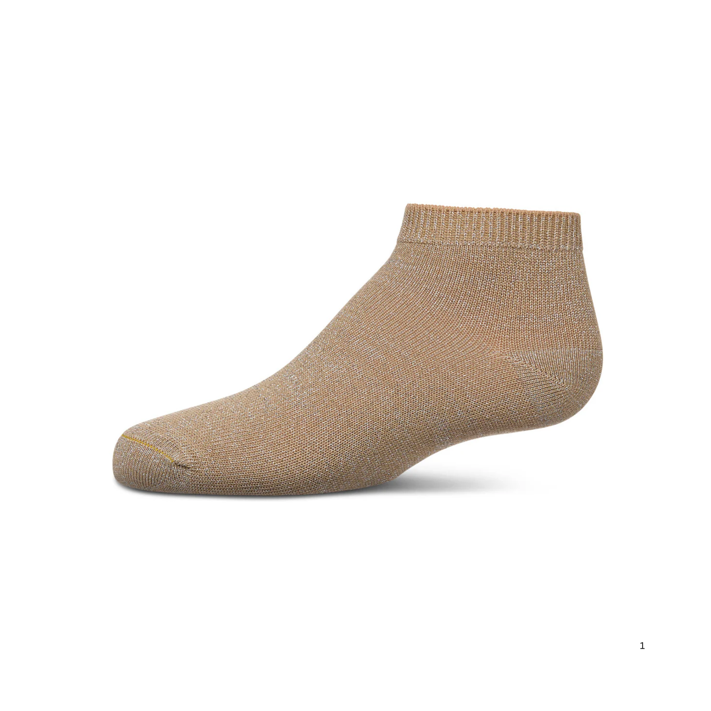 Memoi Kids Basic Soft Rayon from Bamboo Anklet Socks Champagne Lurex - Mk-6066