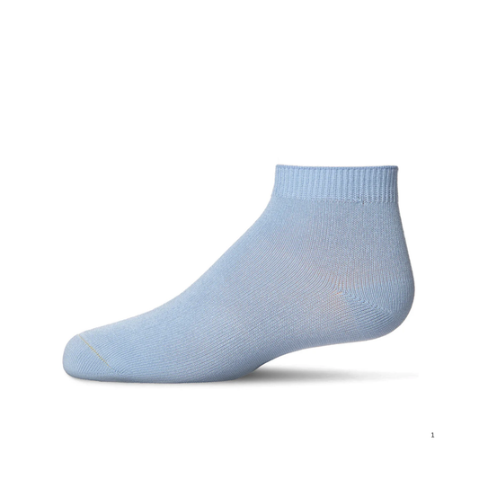 Memoi Kids Basic Soft Rayon from Bamboo Anklet Socks Blue Fog - Mk-6066