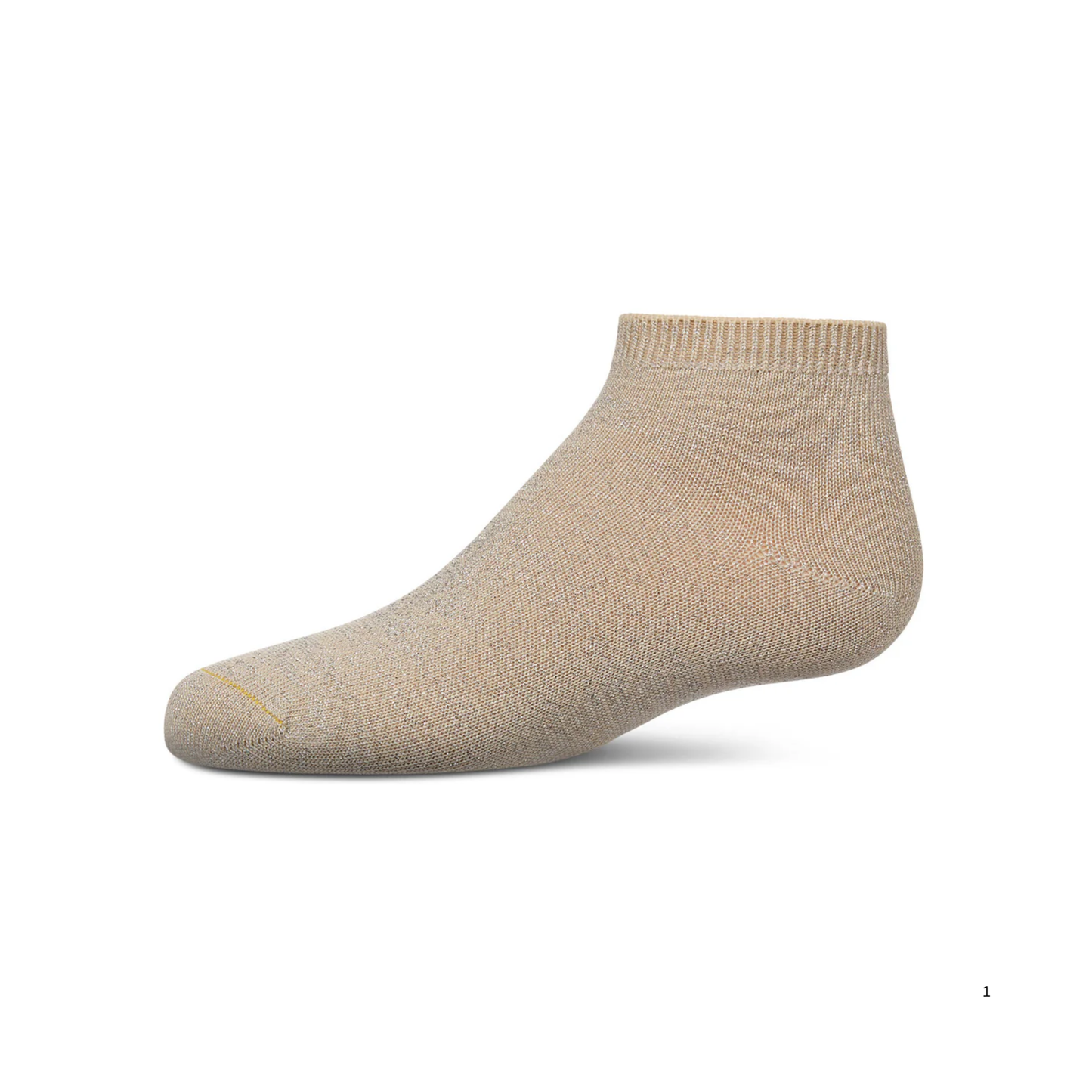 Memoi Kids Basic Soft Rayon from Bamboo Anklet Socks Almond Lurex - Mk-6066