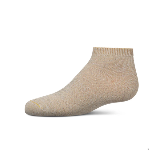 Memoi Kids Basic Soft Rayon from Bamboo Anklet Socks Almond Lurex - Mk-6066
