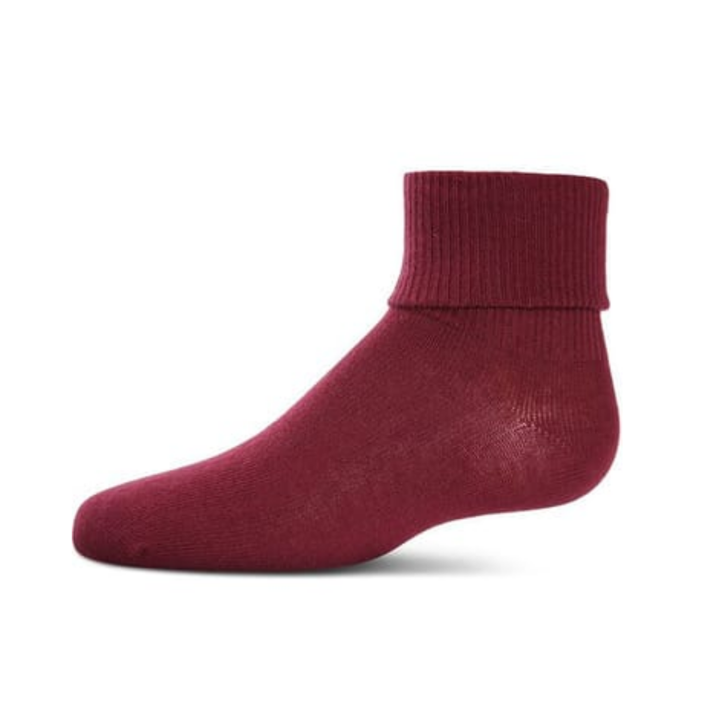Memoi Zinfandel Kids Triple Roll Cotton Blend Ankle Socks