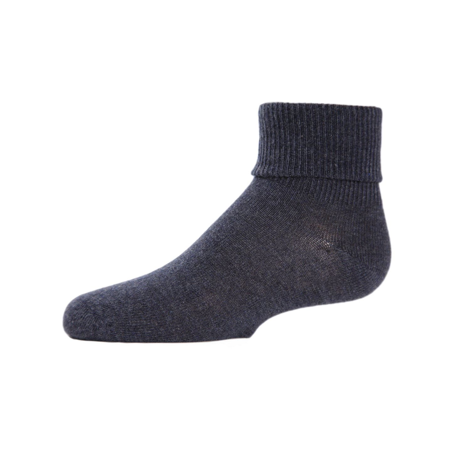 Memoi Denim Kids Triple Roll Cotton Blend Ankle Socks