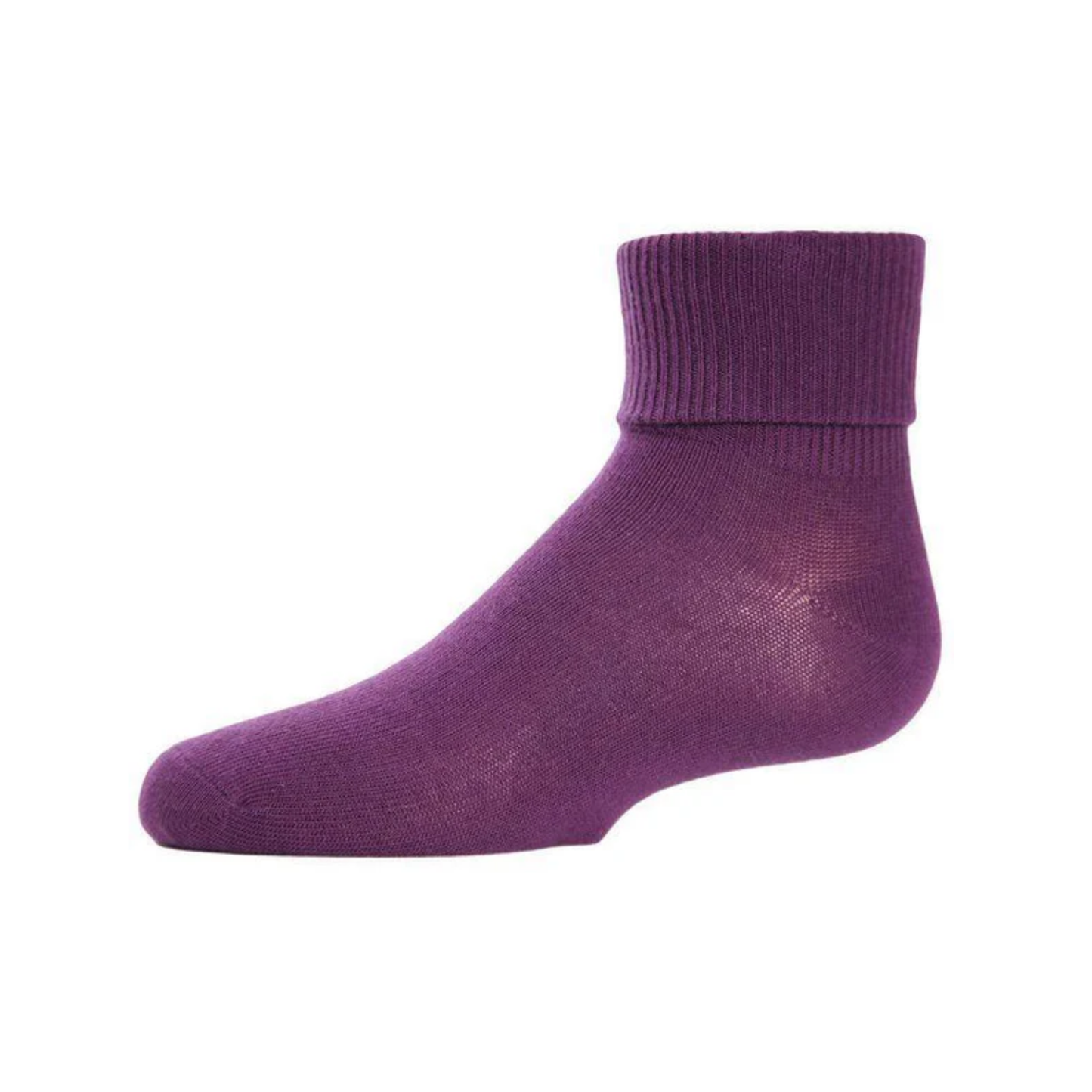 Memoi Wineberry Kids Triple Roll Cotton Blend Ankle Socks