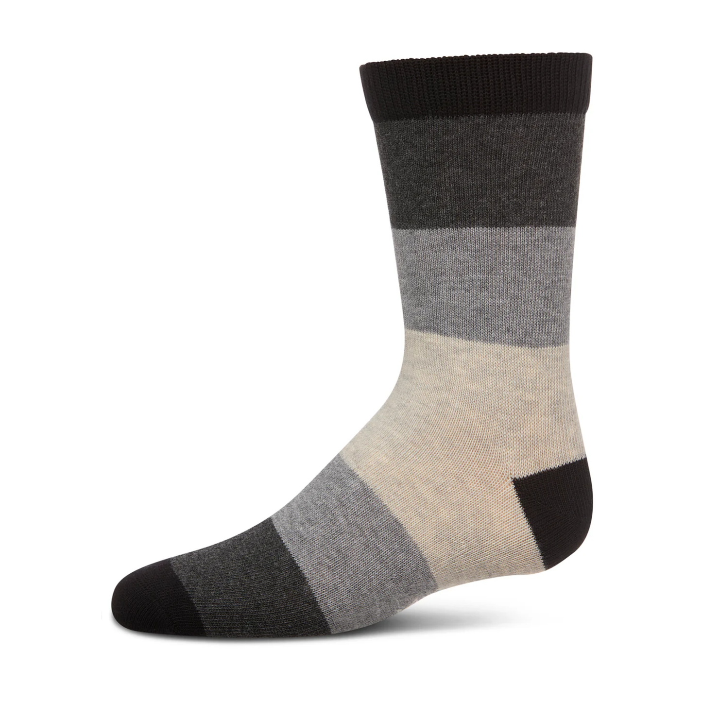 Memoi Ombre Color Block Boys Cotton Blend Crew Sock - Mk-148