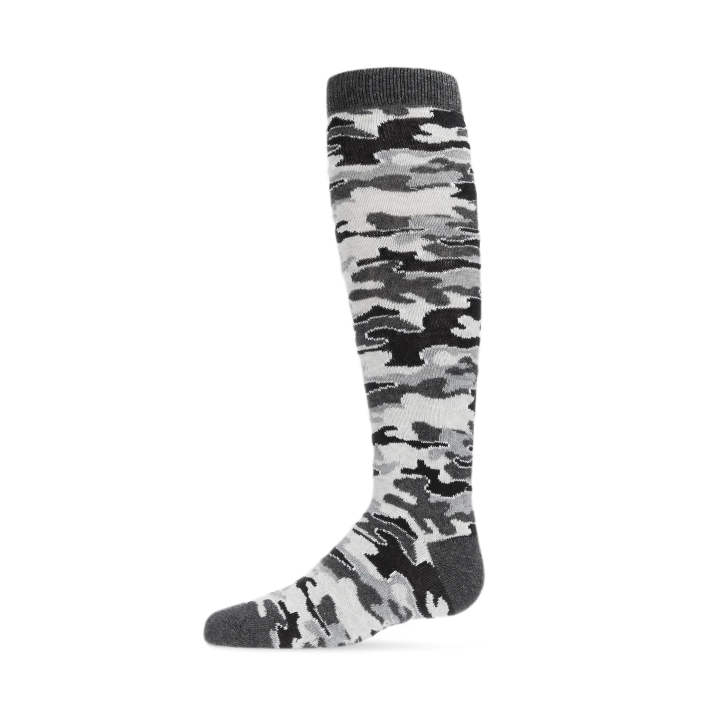 Memoi Girls Lurex Camo Knee High Socks - Mkf-7076